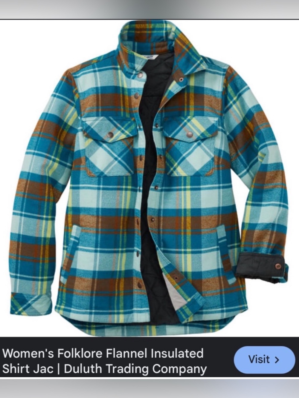 Duluth Trading Co | Women's Folklore Flannel Insulated Shirt Jacket